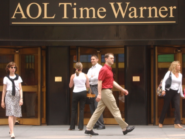 The old AOL Time Warner logo