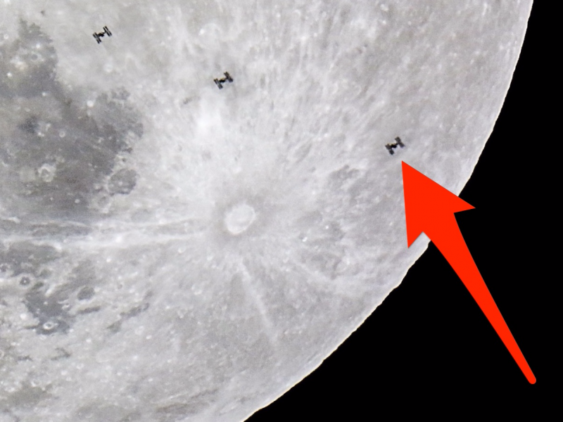 supermoon space station transit kris smith labeled