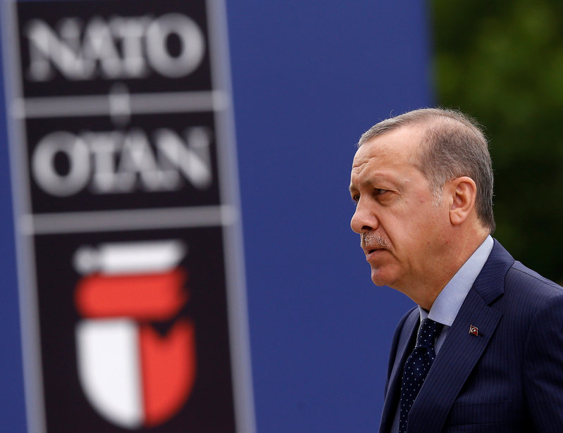 Turkey's President Tayyip Erdogan arrives for the NATO Summit in Warsaw, Poland, July 9, 2016. REUTERS/Kacper Pempel