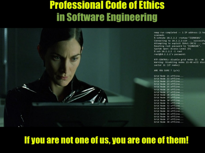 Professional code of ethics