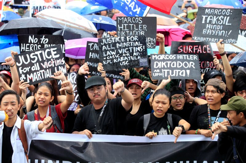 Philippines protest Ferdinand Marcos dictator
