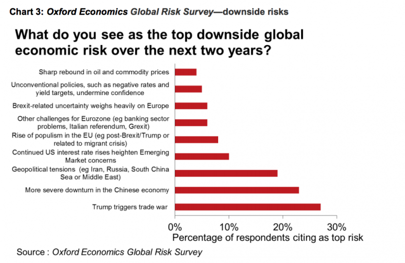 Oxford Economics Global Risk Survey downsides
