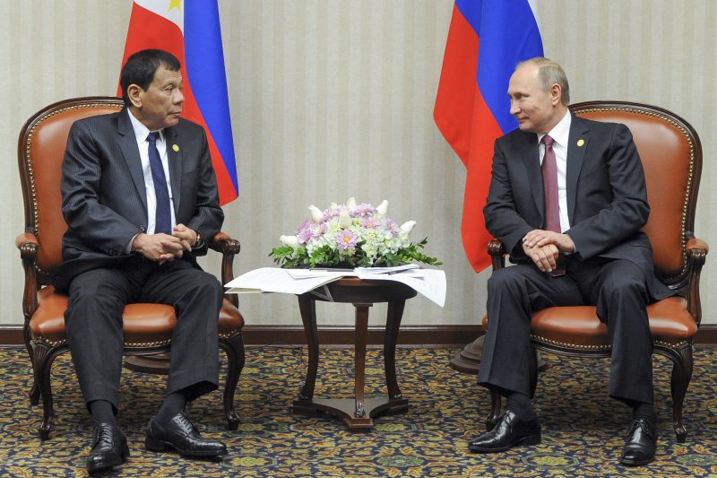Rodrigo Duterte Vladimir Putin Philippines Russia Asia