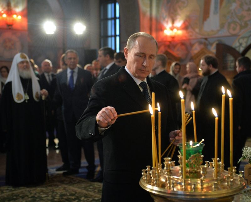 putin church cathedral orthodox religion russia