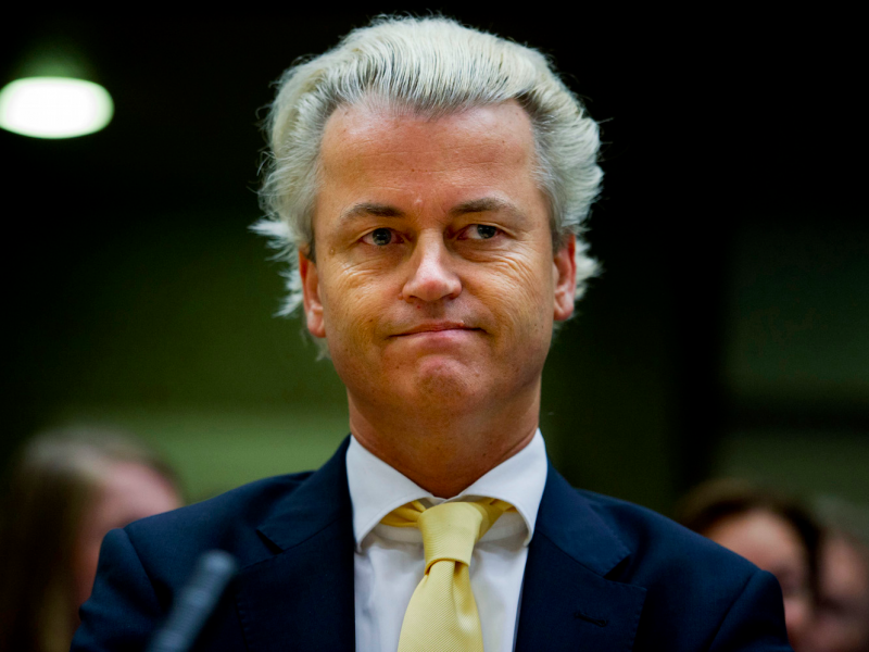 Dutch right-wing politician Geert Wilders of the Freedom Party listen in the courtroom in Amsterdam June 23, 2011. Wilders was acquitted of inciting hatred of Muslims in a court ruling on Thursday that may strengthen his political influence and exacerbate tensions over immigration policy.