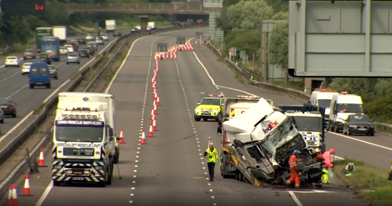 M1 motorway crash