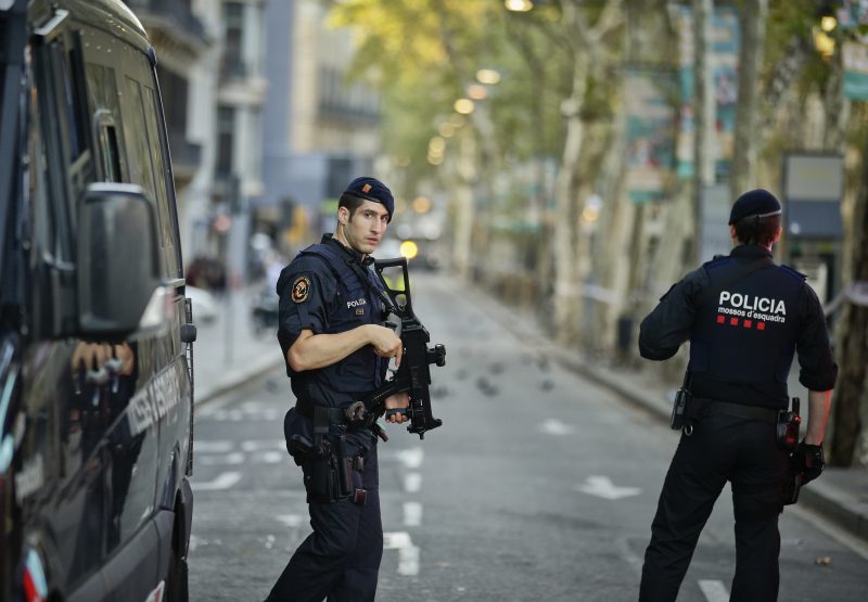 Barcelona ttack Las Ramblas August 18 AP armed police