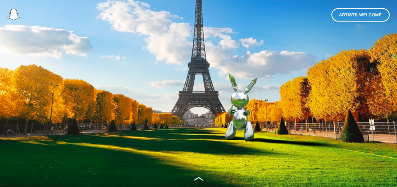 Snapchat art page Paris