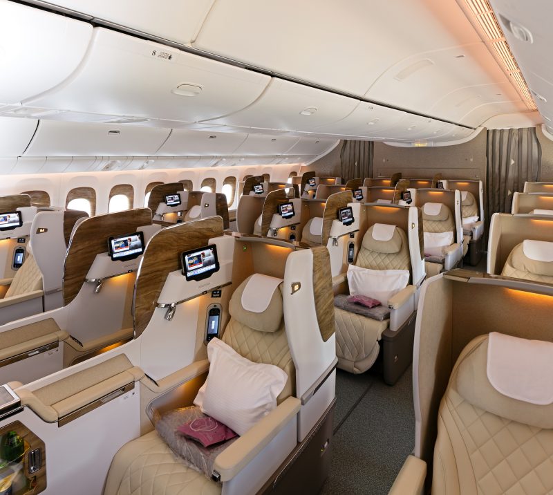 Business Class Cabin on Boeing 777 300ER
