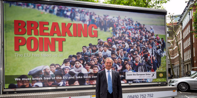 nigel farage immigration poster breaking point