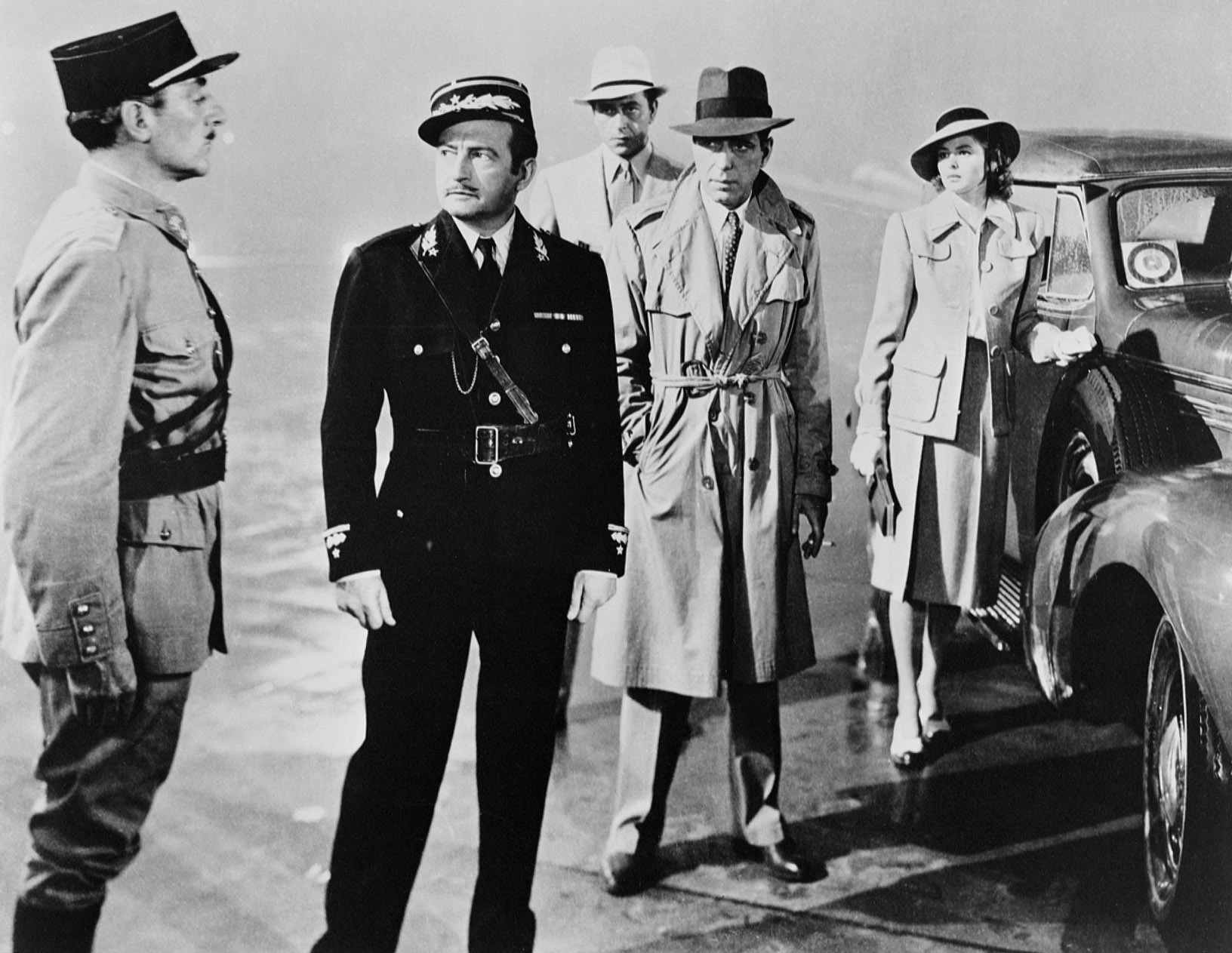 1942-01-01 00:00:00 CASABLANCA Claude Rains, Humphrey Bogart, Ingrid Bergman Fee Payable to Kippa ALLEEN VOOR REDACTIONEEL GEBRUIK.
