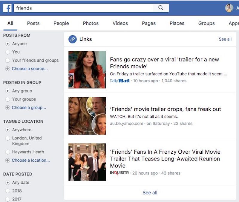 Facebook fake Friends trailer