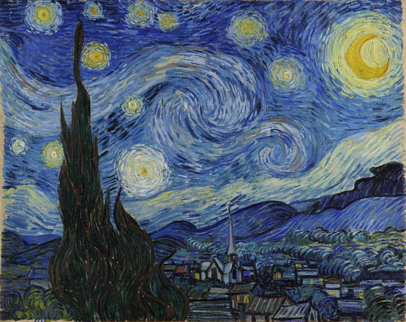 van gogh starry night painting art sky physics