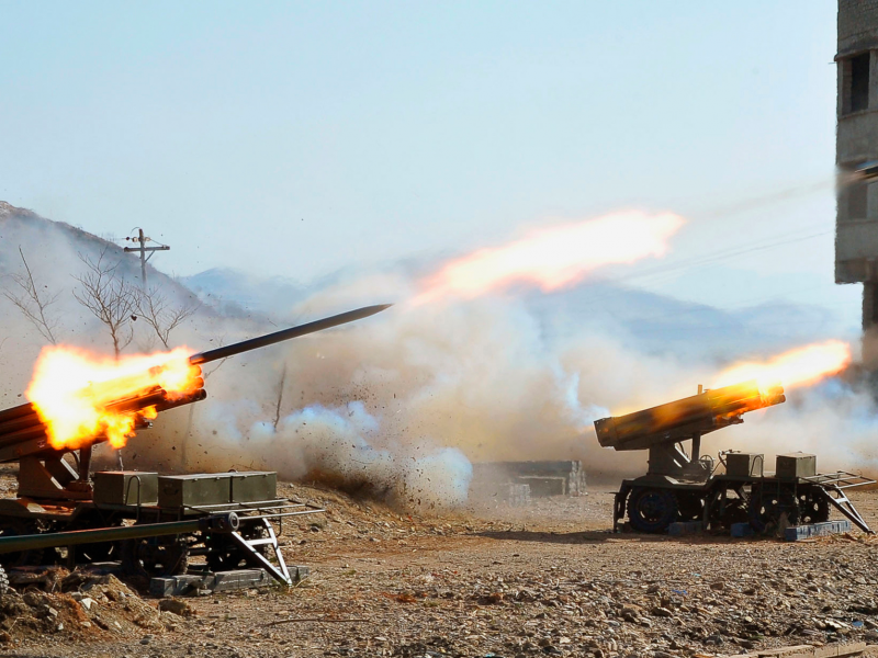 North Korea artillery