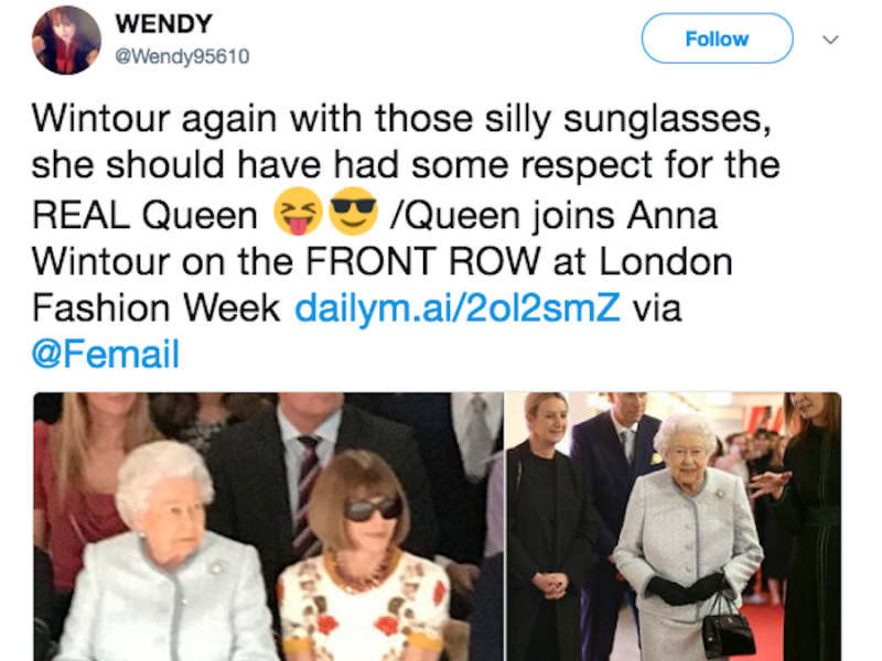 Queen fashion week