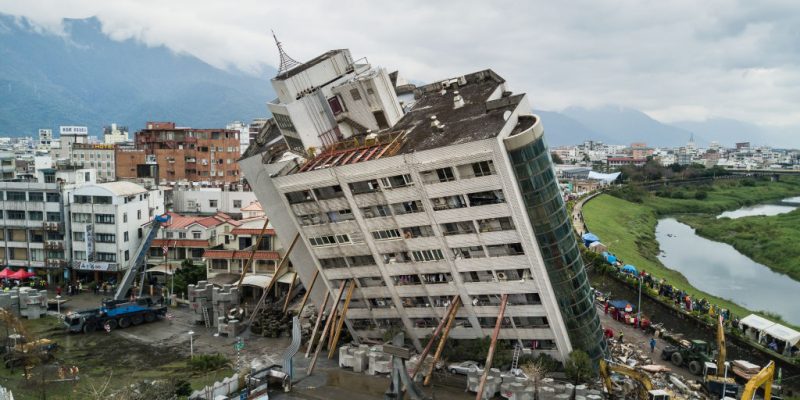 Taiwan earthquake building