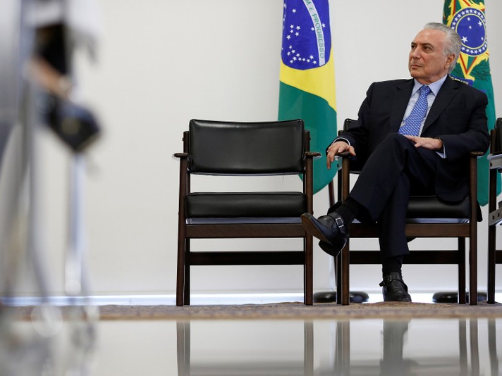 Brazil's President Michel Temer attends a ceremony at Planalto Palace in Brasilia, Brazil, December 6, 2017. REUTERS/Adriano Machado