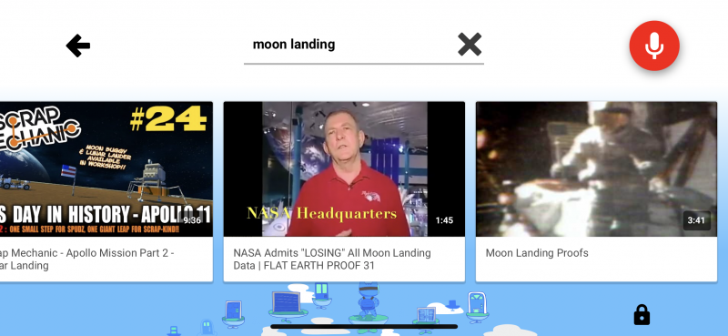 YouTube Kids moon landing