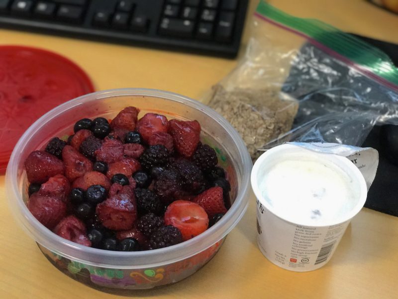 doctor's breakfast fruit yogurt nuts