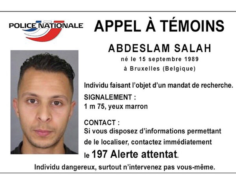 Handout file picture shows Belgian-born Salah Abdeslam on a call for witnesses notice released by the French Police Nationale information services on their twitter account November 15, 2015.  Police Nationale/Handout via REUTERS/File Photo    