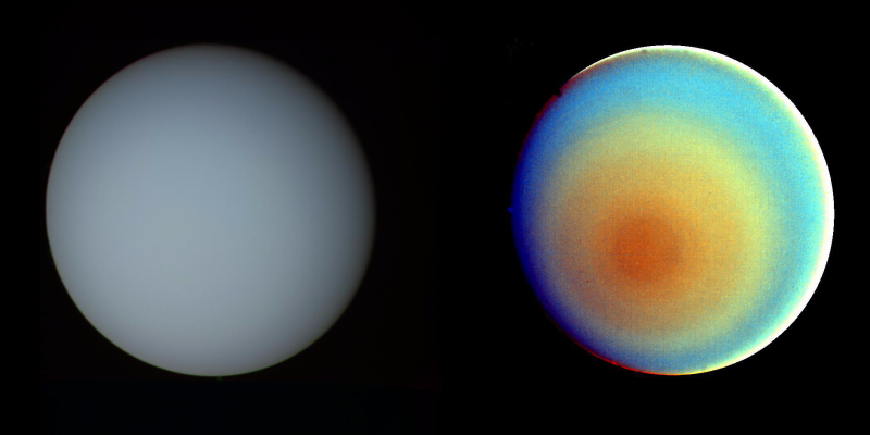 uranus planet true false color nasa