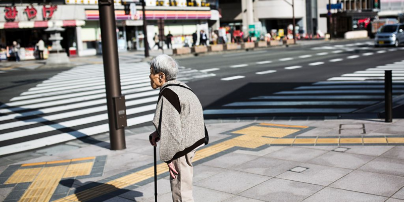 Japan elderly woman