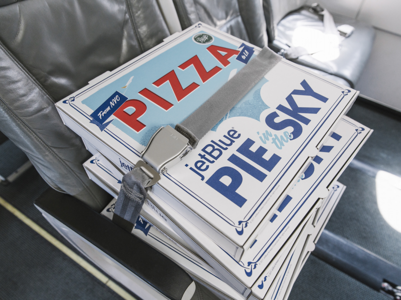 Pizza Boxes in Seat
