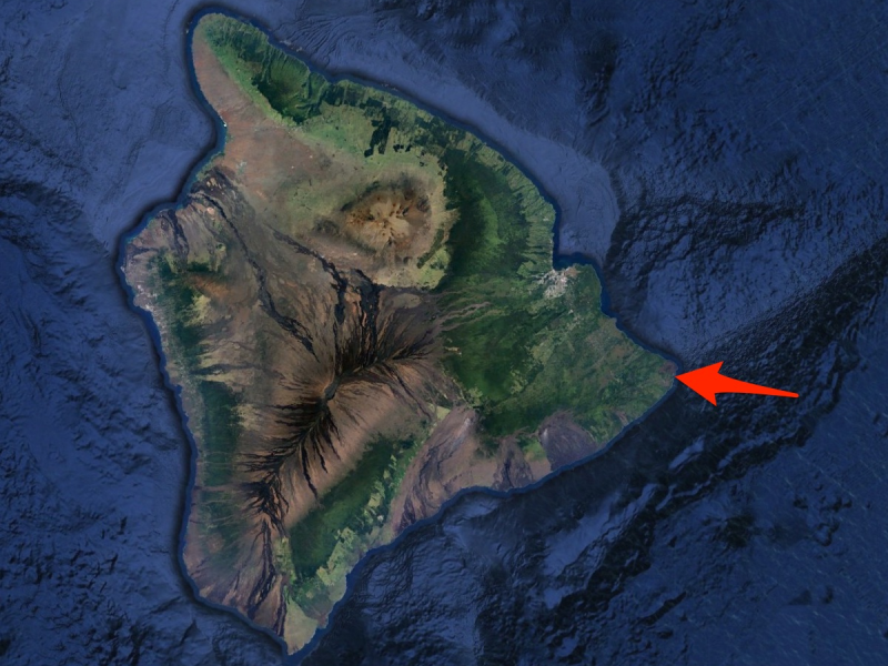 big island hawaii google earth pro labeled