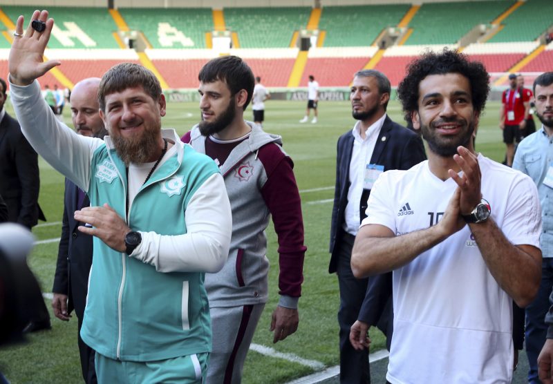 Ramzan Kadyrov and Mohamed Salah