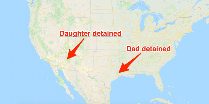 family separation carlos daughter map