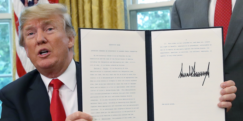 trump executive order family separations