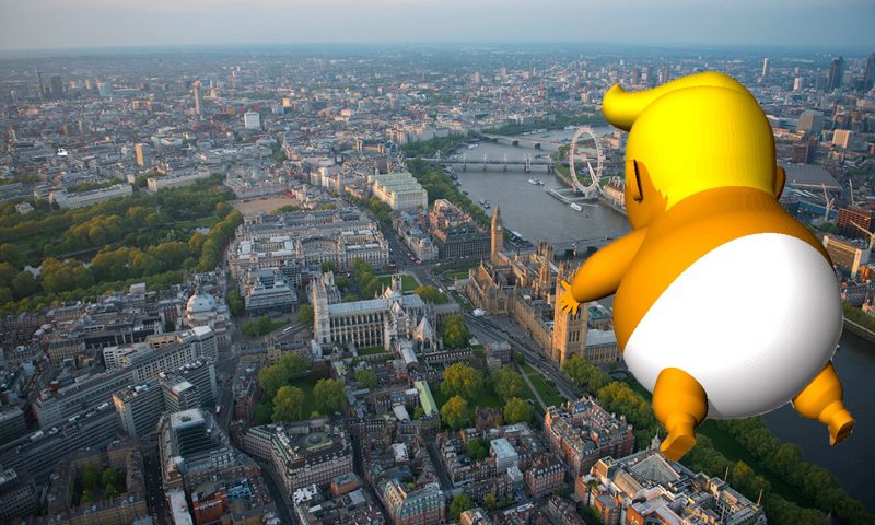 Trump baby balloon blimp
