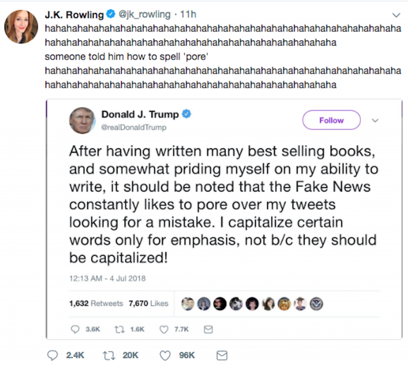 JK Rowling Trump twitter