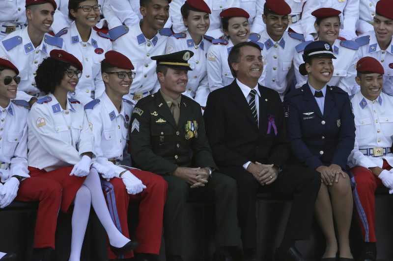 Jair Bolsonaro Brazil military cadets troops