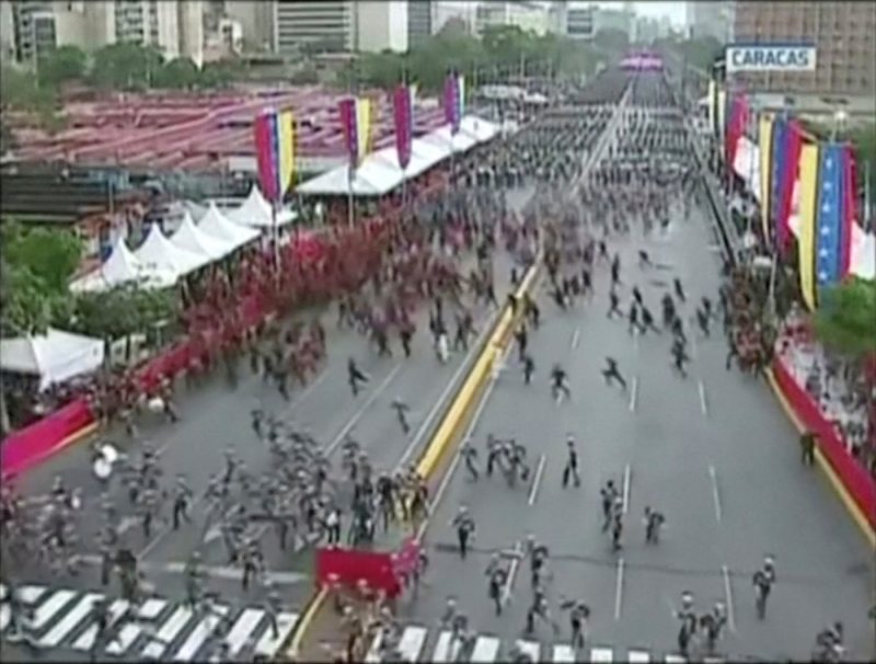 Venezuela Caracas Maduro assassination attempt crowd drone attack