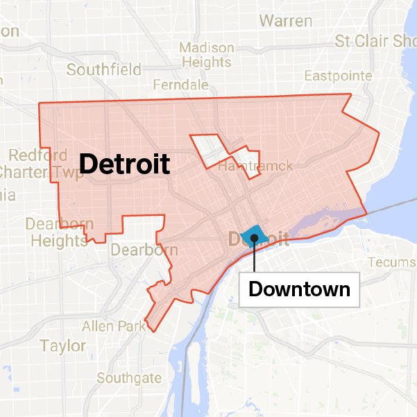city of detroit map