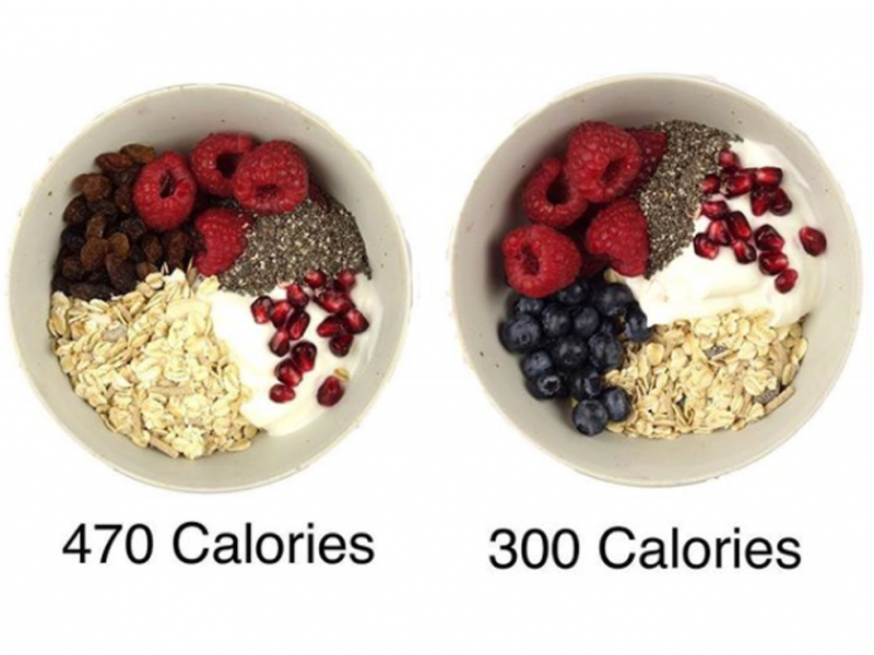 smoothie bowl less calories