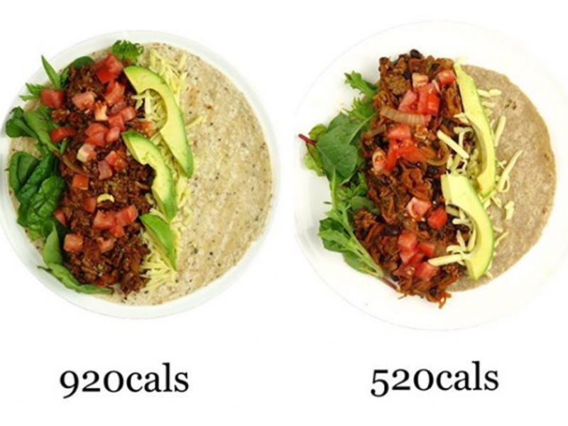 healthier taco less calories
