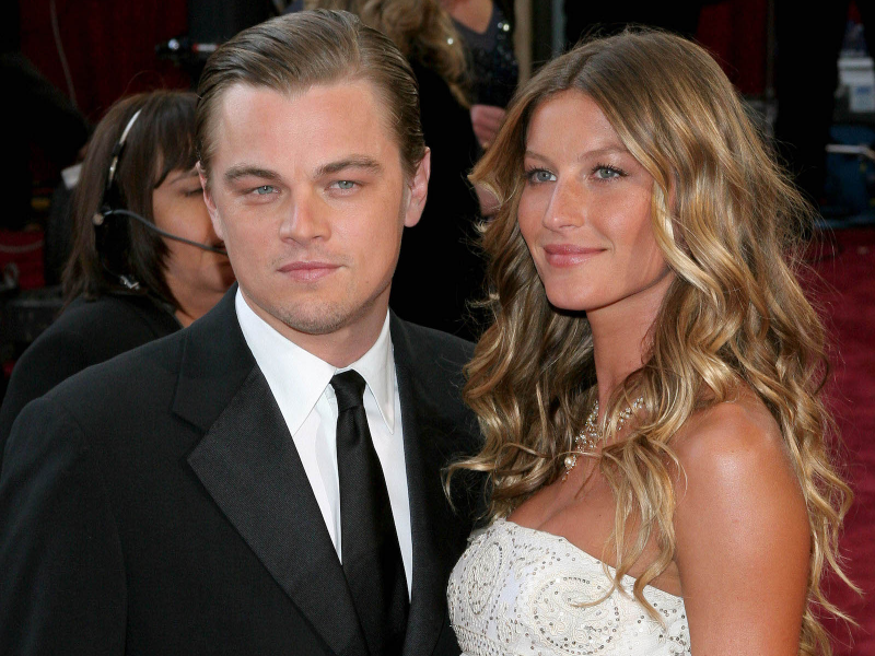 Leonardo DiCaprio and Gisele Bundchen at the 77th Annual Academy Awards (Oscars). (Hollywood, CA) (Star Max via AP Images)