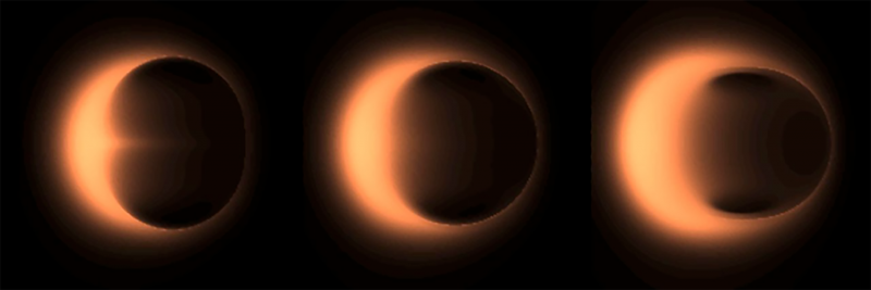 event horizon telescope black hole simulated picture image accretion disk fuzzy blob eht
