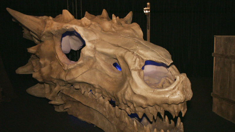 Game of Thrones interactive exhibit dragon skull
