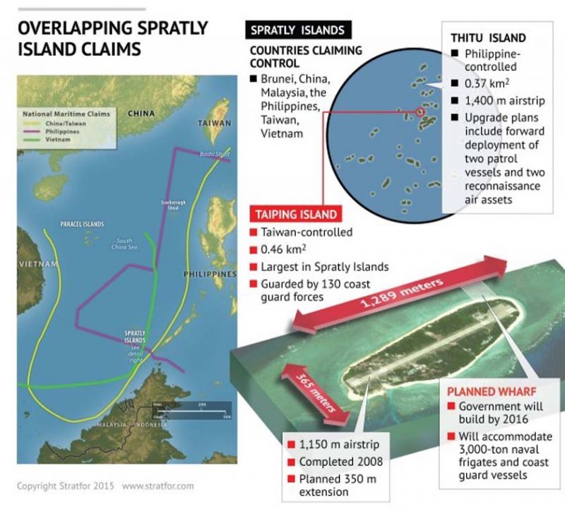 stratfor south china sea spratly taiwan claims
