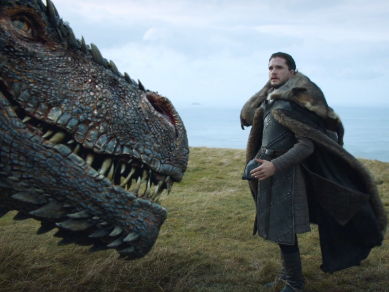 Jon Snow Drogon dragon Game of Thrones season 7