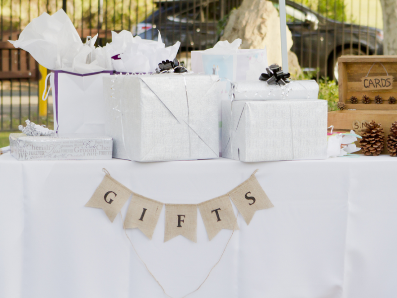 gift table wedding