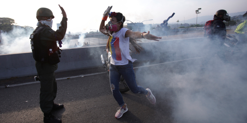 Venezuela military protest
