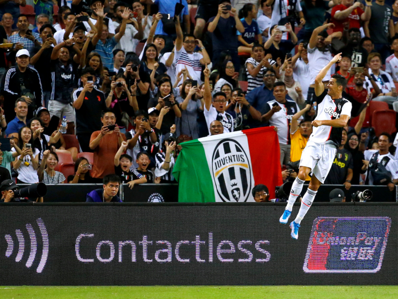 July 21, 2019 Juventus' Cristiano Ronaldo celebrates scoring their second goal REUTERS/Feline Lim