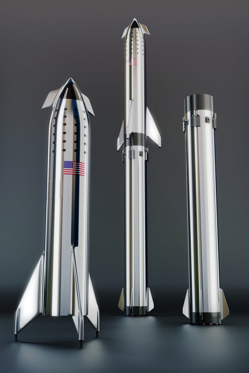 spacex starship super heavy stainless steel rocket booster spaceship illustration copyright of kimi talvitie 8