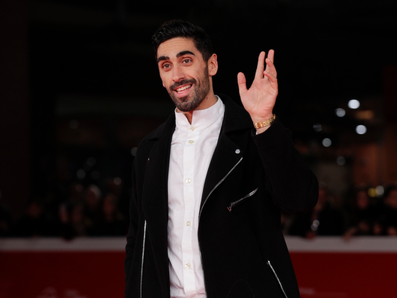 Filippo Magnini poses on the red carpet on the occasion of the screening of the movie Borg McEnroe , at the Rome Film fest, in Rome, Friday, Nov. 3, 2017. (AP Photo/Andrew Medichini)