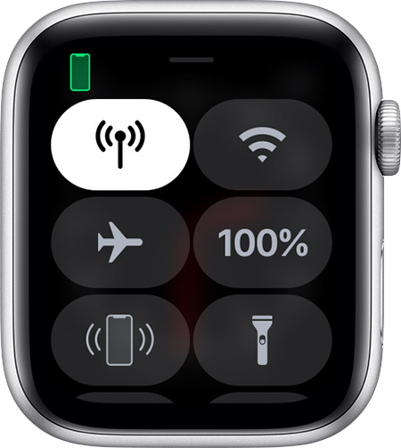 watchos5 series4 control center cell plan active watch connected to iphone