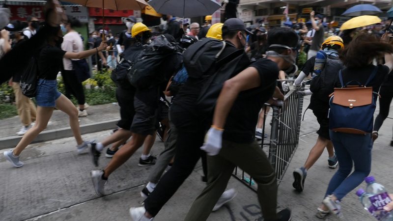 Hong kong protesters storm ahead